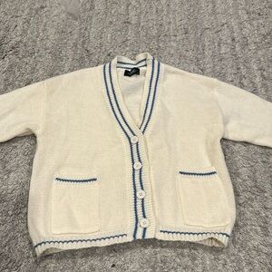 Blue and crème sweater from Cider